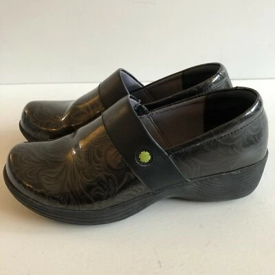 Work Wonders By Dansko SIZE 36 US 6 Floral Paisley Patent Leather Clogs Camilla - Image 1 of 4