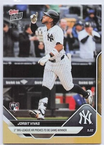 Tarjeta Topps Now 2025 201 Jorbit Vivas 1er ganador MLB HR 19/50-RC - ¡Envío gratuito! - Imagen 1 de 2