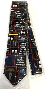 DOCTOR'S SAYINGS Men's Tie with Doctor NEW Unworn - Picture 1 of 5