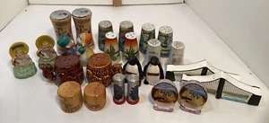 Verschiedene Lot 13 Souvenir Sets Keramik Salz & Pfefferstreuer - Bild 1 von 16
