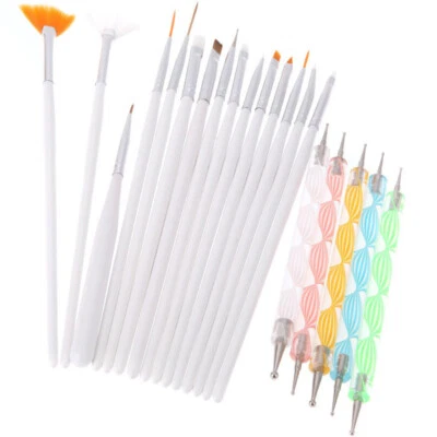 20PCS Nail Art Design Dotting Painting Drawing Polish Brush Pen Tools US STOCK - Image 1 of 4