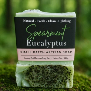 Spearmint Eucalyptus Soap - Picture 1 of 18