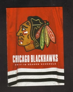Chicago Blackhawks--Horario de bolsillo 2017-18--United Airlines - Imagen 1 de 2
