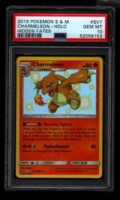 2019 POKEMON SUN & MOON HIDDEN FATES SV7 CHARMELEON HOLO PSA 10 - Image 1 of 2