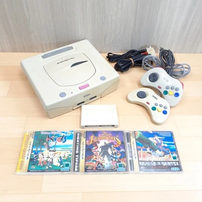 SEGA SATURN CONSOLE with 3 games, 2 controllers & memory JAPAN 115Y US DUTY PAID - Image 1 of 4