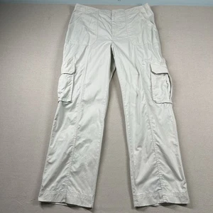 Pantalones Abercrombie Fitch Mujer 33/16L Alto Carga Paracaidista Y2K 36x33 Blanco - Imagen 1 de 9