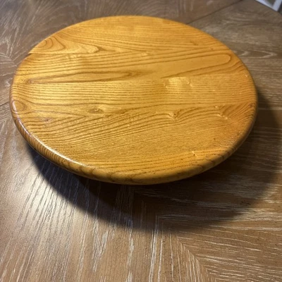 Mesa giratoria de madera maciza Lazy Susan para cocina comedor ahorro de espacio 13,5 natural Foto 1 de 4