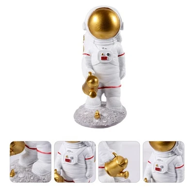  Statuetta di astronauta con fiore Statua di decorazione camera da letto per - Immagine 1 di 4