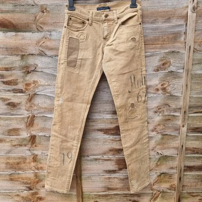 BNWT Ralph Lauren Women's Size W26" L30" Beige Skinny Fit Ranger Wash Jeans - Image 1 of 4