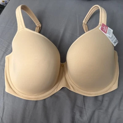 Sutiã feminino bege camiseta com aro 34G Essential Bodywear novo com etiquetas - Imagem 1 de 2