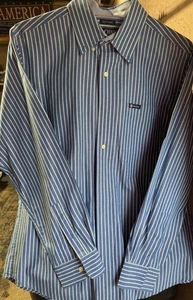 Chaps blau/weiß/grün gestreift - L/S Oberhemd - Medium - Bild 1 von 5