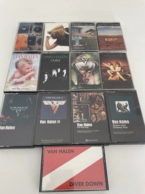 rare Van Halen 13 cassette LOT Fair Warning Women & Children Diver Down 1984 II - Image 1 of 4
