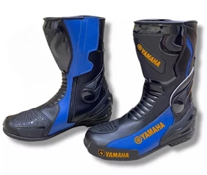 YAMAHA Corsa Uomo Stivali in Pelle da Moto Stivali da Motociclista in Pelle CE - Imagen 1 de 2