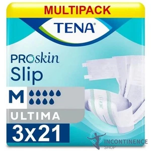 3x TENA ProSkin Incontinence Slip Ultima - Medium - Pack of 21 - 3700ml - Picture 1 of 4