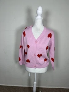 DKNY YoungGirls Pink Color Long Sleeve Cardigan Size L 14/16 - Picture 1 of 8