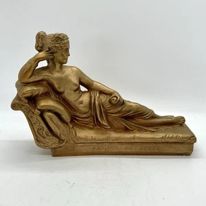 Vintage Gold Paolina Borghese Akt Dame Figur 7" Venus Frau Regency - Bild 1 von 7