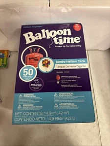 25DD34 HELIUM TANK, 15 CU FT, BALLOON TIME, FACTORY SEALED BOX - Picture 1 of 2
