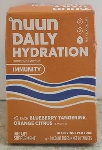 Nuun Immunity Electrolyte Tablets 40 Tablets Orange, Blueberry Exp. 08/2025 NEW - Picture 1 of 3