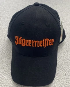 Jagermeister Baseball Hat Cap Black W/ Orange Embroidery Cotton Adjustable NEW! - Picture 1 of 8