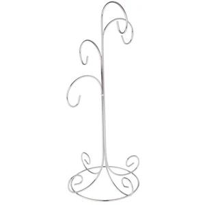 Bard's Supporto per Ornamenti in Argento a 4 Livelli, Albero, 14" H x 6,75" L x 6,75" D - Foto 1 di 2
