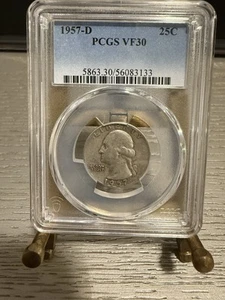 1957-D Washington Quarter-PCGS VF30 - Picture 1 of 2