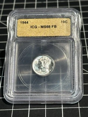 1944 10c Mercury Dime ICG MS66 FB - Image 1 of 4