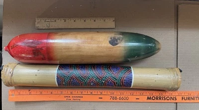 "Efecto de sonido en cascada con barra de lluvia de 16"" y agitador de maraca de 14"" muy buen estado" Foto 1 de 4