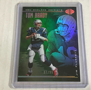 2018 Panini Illusions Green #73 Jim Plunkett Tom Brady 37/99 PATRIOTS