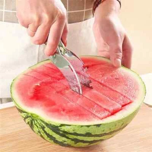 Edelstahl Schneller Melonenschneider Wassermelone Messer Küche Obstschneider - Bild 1 von 7