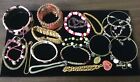 Vtg-To-Now Lot Of 19 Costume Fashion Bracelets Bangles Stretchy Charms