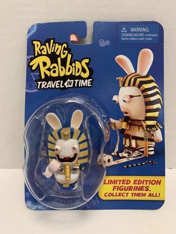 Raving Rabbids Travel in Time Collectible Figurine Pharaoh New on Card Ubisoft Cover