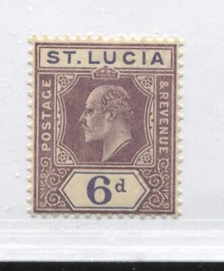 St. Lucia KEVII 1904 6d mint o.g. hinged - Bild 1 von 1