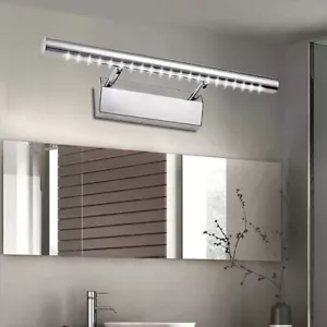 LED Spiegelleuchte Spiegellampe mit Schalter LED Schranklampe Wandleuchte IP44 - Bild 1 von 12