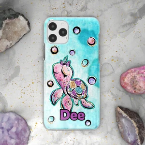 Hard Plastic Phone Case for Apple Iphone 12, 13, 14 Turtle | Seahorse | Shells - Picture 1 of 18