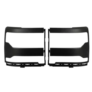 Pair Black Headlight Trim Bezel Cover Fit For Chevrolet Silverado 1500 2016-2018 - Picture 1 of 6