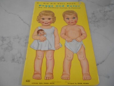 Vintage Big Doll Book. Peggy & Peter. 1962. Queen Holden. Rare & Unused. - Image 1 of 4