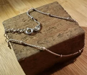 ARGENTO 925 Cavigliera Braccialetto Caviglia da Donna Made in Italy Anklet - Foto 1 di 9