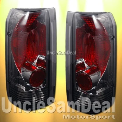 FORD F150 F250 BRONCO SMOKE CHROME ALTEZZA TAIL LIGHTS PAIR DIRECT FIT - Image 1 of 2