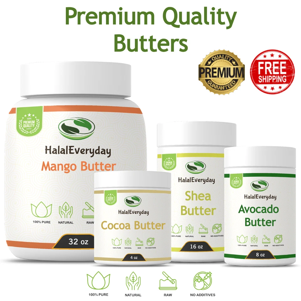 Raw Organic Butter 100% Pure Natural Cold Pressed Fresh Skin Face Hair Body DIY - Image 1 of 4
