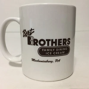 Vintage 80s Bert Brothers Restaurant Coffee Mug Mechanicsburg PA Diner Ice Cream - Picture 1 of 7