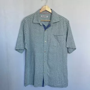 Tommy Bahama Herren Geovanni Geo Monaco Classic Fit 100% Seide Camp Hemd Größe M - Bild 1 von 10