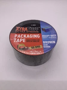 Xtra Tuff Ultra Strong Packaging Tape 55 Yards Brown Heavy Duty - Picture 1 of 3