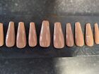 custom made press on nails In Nude With Logo Size Small Extra Small