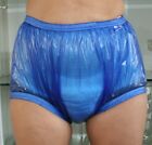 Sous-vêtements couche incontinence PVC caoutchouc bleu transparent