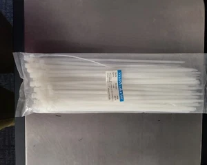 100 Pack Cable Ties White Color Tie Wraps Nylon Zip Ties Strong Extra 5 X 300 mm - Picture 1 of 1