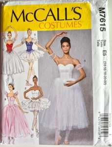 MCCALLS PATTERN 7615 BALLET COSTUMES MISSES SIZES 14 16 18 20 22 UNCUT - Picture 1 of 2