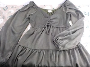 Altar'd Stated Olive Green Satin Dress Size S - Picture 1 of 21
