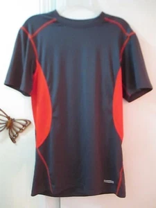 TEK GEAR - Gray & Orange Stretchy Knit Fitted Top - Size S - Polyester/Spandex - Picture 1 of 4