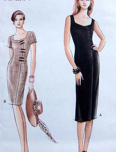 9446 Vogue Misses Mock Wrap Dress Pattern sz 8-12 1996 UNCUT - Picture 1 of 3