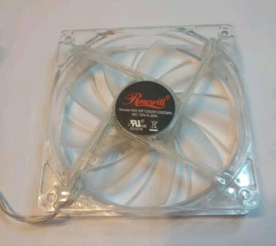 Rosewill DF1202512SEMN 12V 0.20A 120mm 12CM Power Cooling Fan 3-wire Speed - Image 1 of 3
